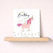 Birthday Card - Unicorn