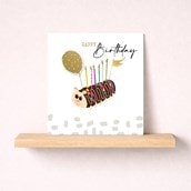 Birthday Card - Caterpillar Cake Birthday Card - Caterpillar Cake