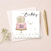 Age 30 Birthday Card - Birthday Cake Age 30 Birthday Card - Birthday Cake
