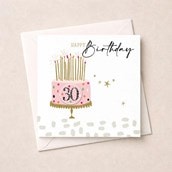 Age 30 Birthday Card - Birthday Cake