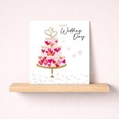 Wedding Card - Heart Wedding Cake Wedding Card - Heart Wedding Cake