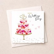 Wedding Card - Heart Wedding Cake