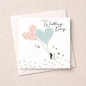 Wedding Card - Heart Balloons