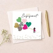 Engagement Card - Heart Balloons