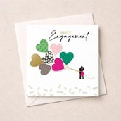 Engagement Card - Heart Balloons