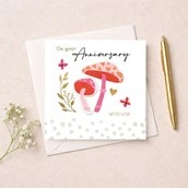 Anniversary Card - Mushrooms
