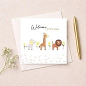 New Baby Card - Baby Animals