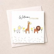 New Baby Card - Baby Animals New Baby Card - Baby Animals