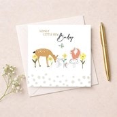 New Baby Card - Woodland Animals