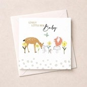 New Baby Card - Woodland Animals
