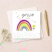 Get Well Soon Card - Rainbow Get Well Soon Card - Rainbow