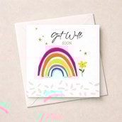 Get Well Soon Card - Rainbow