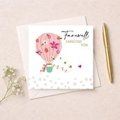 Sorry Youâ€™re Leaving Card - Hot Air Balloon