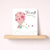 Sorry Youâ€™re Leaving Card - Hot Air Balloon