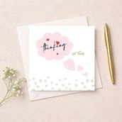 Thinking Of You Card - Hearts