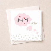 Thinking Of You Card - Hearts Thinking Of You Card - Hearts