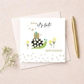 Belated Birthday Card - Snail