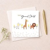 New Baby Card - Grandchild Animals New Baby Card - Grandchild Animals