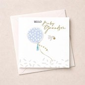New Baby Card - Grandson Balloon New Baby Card - Grandson Balloon