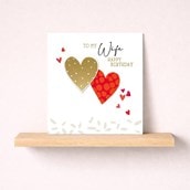 Wife Birthday Card - Hearts Wife Birthday Card - Hearts