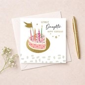 Birthday Card - Daughter Heart Cake Birthday Card - Daughter Heart Cake