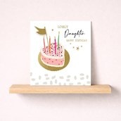 Birthday Card - Daughter Heart Cake