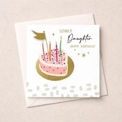 Birthday Card - Daughter Heart Cake