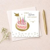 Birthday Card - Niece Heart Cake