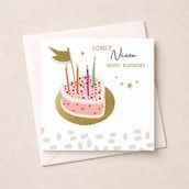 Birthday Card - Niece Heart Cake Birthday Card - Niece Heart Cake