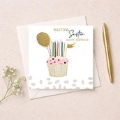 Birthday Card - Sister Cupcake