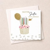 Birthday Card - Sister Cupcake