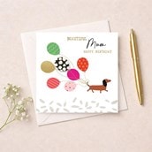 Birthday Card - Mum Sweet Daschund