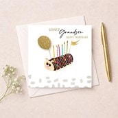 Birthday Card - Grandson Caterpillar Cake Birthday Card - Grandson Caterpillar Cake