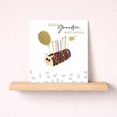 Birthday Card - Grandson Caterpillar Cake