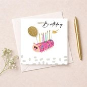 Birthday Card - Caterpillar Cake Birthday Card - Caterpillar Cake