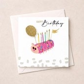Birthday Card - Caterpillar Cake Birthday Card - Caterpillar Cake