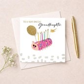 Granddaughter Birthday Card - Caterpillar Cake Granddaughter Birthday Card - Caterpillar Cake