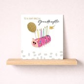 Granddaughter Birthday Card - Caterpillar Cake