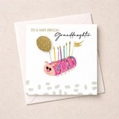 Granddaughter Birthday Card - Caterpillar Cake