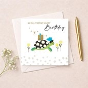 Birthday Card - Tortoise With Gift Birthday Card - Tortoise With Gift