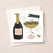 Congratulations Card - Champagne