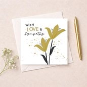 Sympathy Card - Gold Lillies Sympathy Card - Gold Lillies