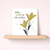Sympathy Card - Gold Lillies