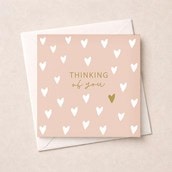 Thinking Of You Card - Hearts