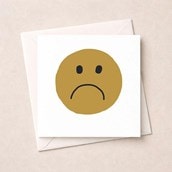 Open Card - Sad Face Open Card - Sad Face