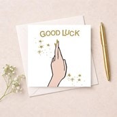 Good Luck Card - Fingers Crossed Good Luck Card - Fingers Crossed