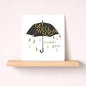 Get Well Soon Card - Umberella
