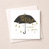 Get Well Soon Card - Umberella