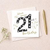 Age 21 Birthday Card - Wow