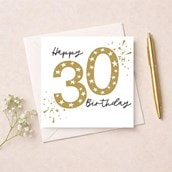 Age 30 Birthday Card - Stars